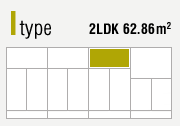 Itype 2LDK 62.86m2
