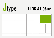 Jtype 1LDK 41.98m2