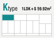 Ktype 1LDK+S 59.92m2