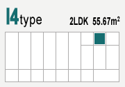 I4type 2LDK 55.67m2