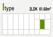 Itype 2LDK 61.68m2