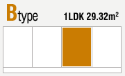 Btype 1LDK 29.32m2