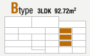 Btype 3LDK 92.72m2