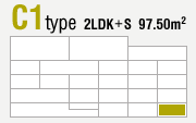 C1type 2LDK+S 97.50m2