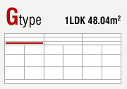 Gtype 1LDK 48.04m2