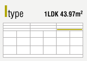 Itype 1LDK 43.97m2