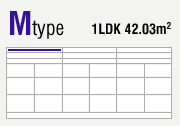 Mtype 1LDK 42.03m2