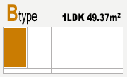 Btype 1LDK 49.37m2