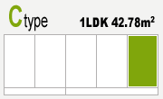 Ctype 1LDK 42.78m2